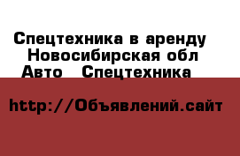 Спецтехника в аренду - Новосибирская обл. Авто » Спецтехника   